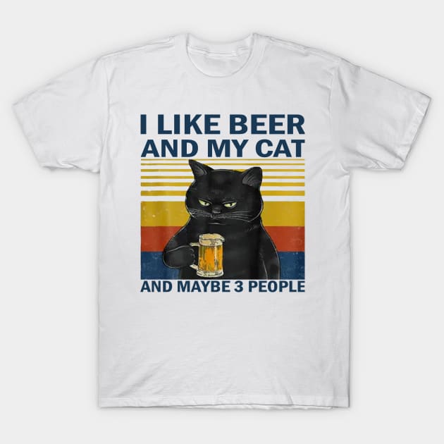 I like beer and my cat T-Shirt by Veljam